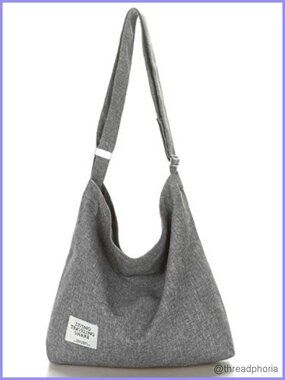 Canvas Hobo Shoulder Bag Large Capacity Crossbody Handbag Tote